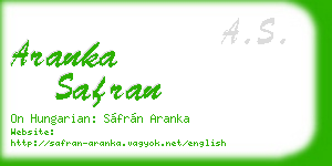 aranka safran business card