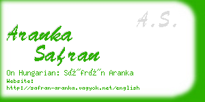 aranka safran business card